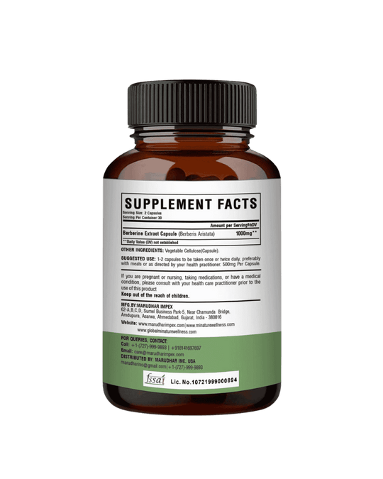 berberine extract capsules, minature, ayurvedastorenz