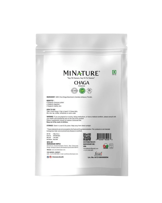 Minature, Chaga Powder, Ayurveda Store NZ
