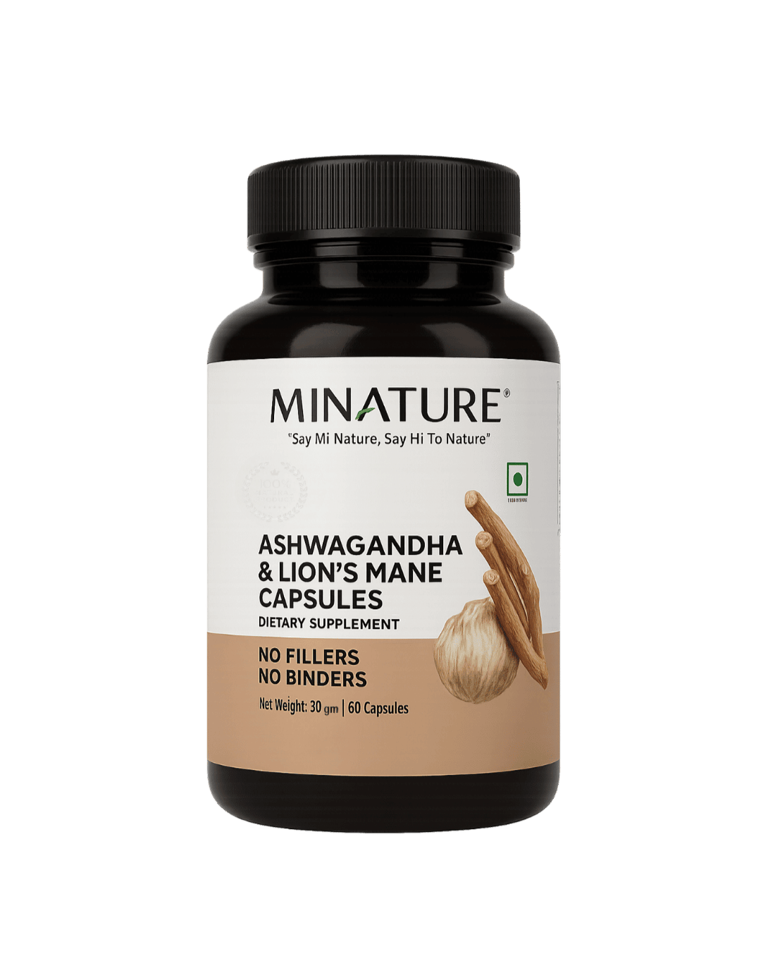Ashwagandha + Lion's Mane Capsules , Minature, Ayurveda Store Nz