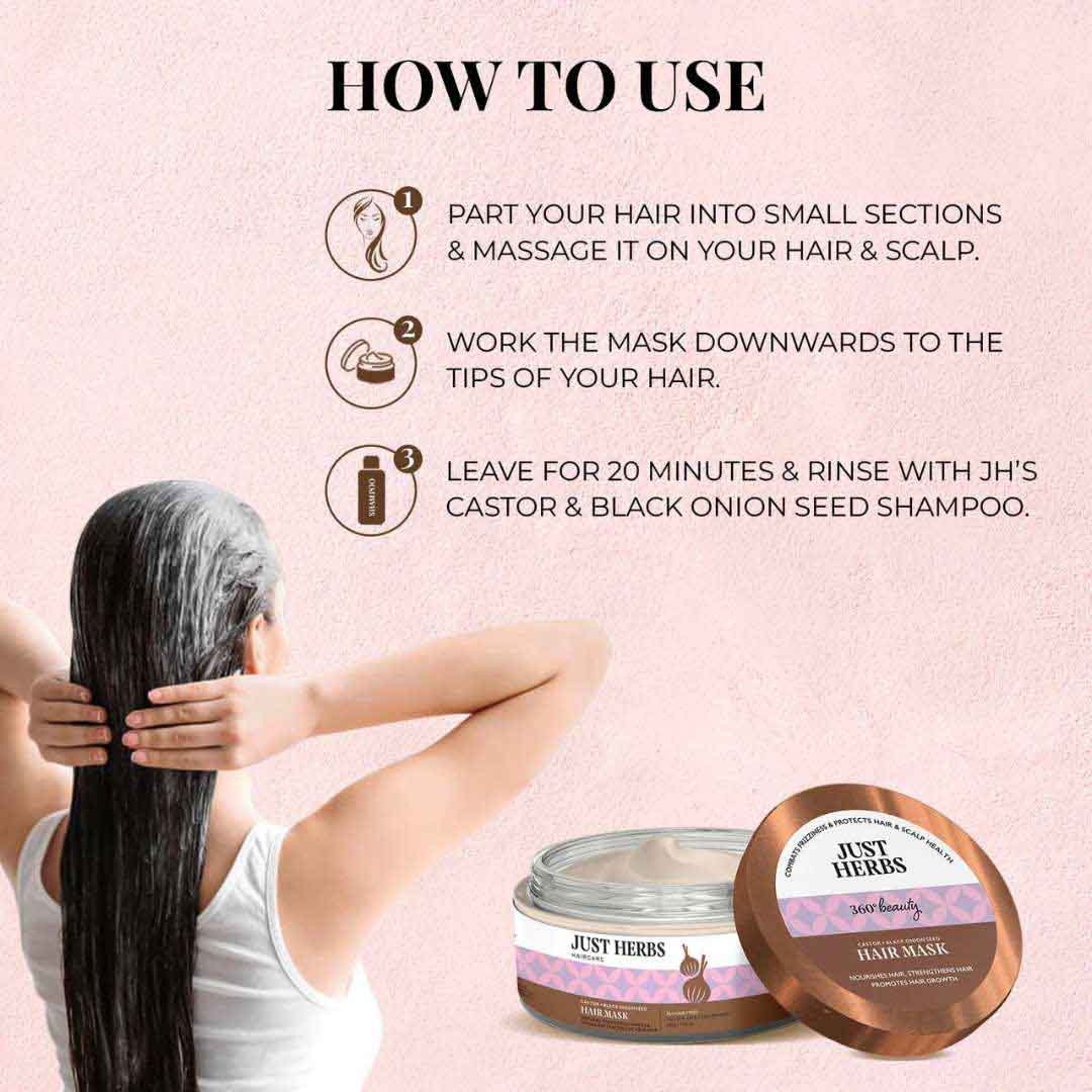 Castor & Black Onion Seed Hair Mask- 200g
