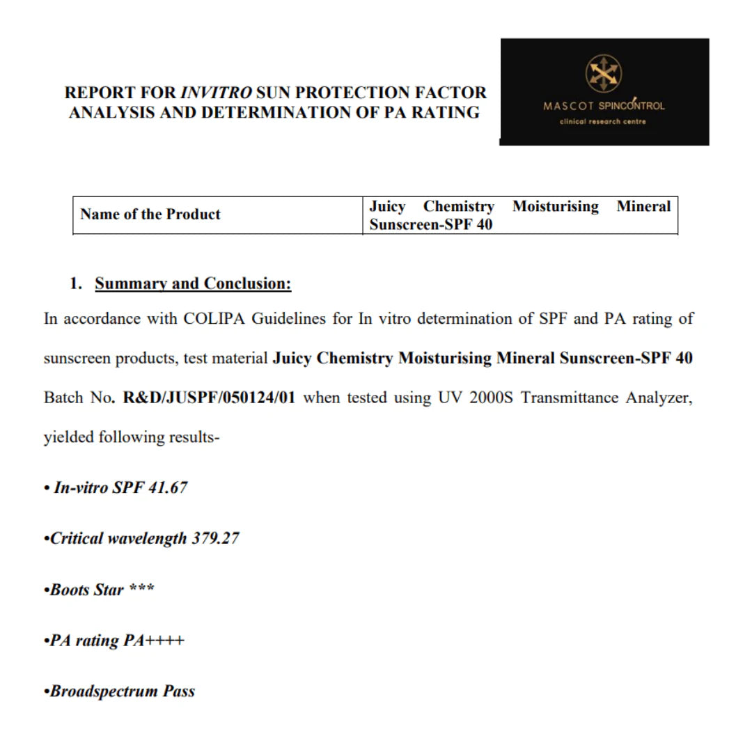 Moisturising Mineral Sunscreen SPF 40