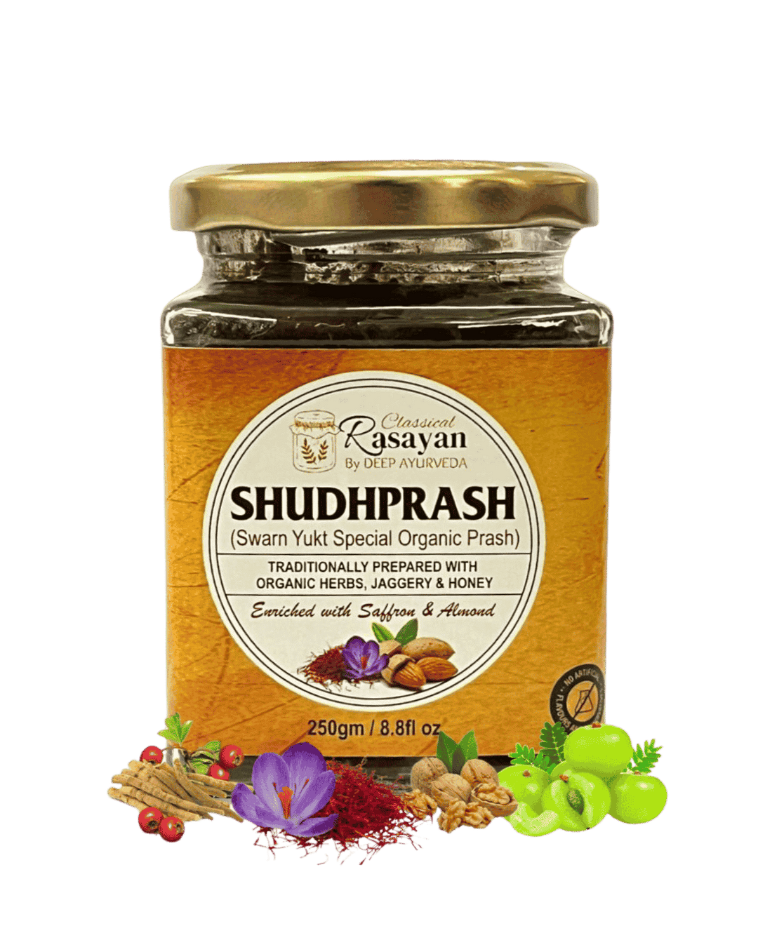 Natural Chawanprash (ShudhPrash) | Enriched with Saffron & Edible Gold