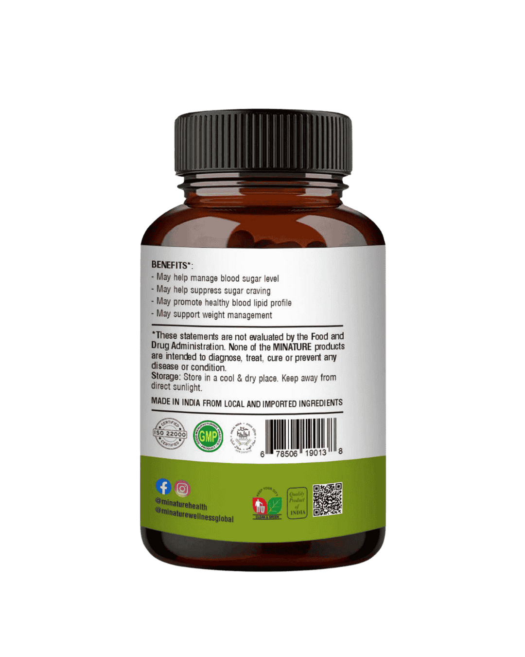 100% Natural Gymnema Capsules, Minature, Ayurveda Store NZ