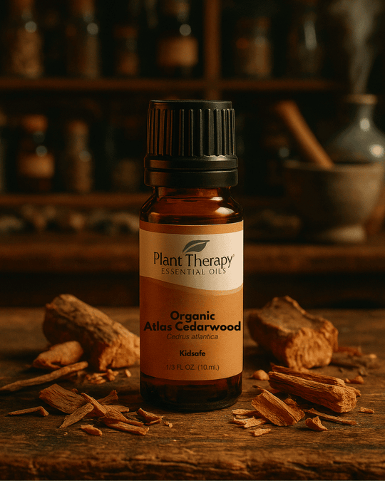 Organic Atlas Cedarwood Essential Oil, Plant Therapy, Ayurveda Store NZ