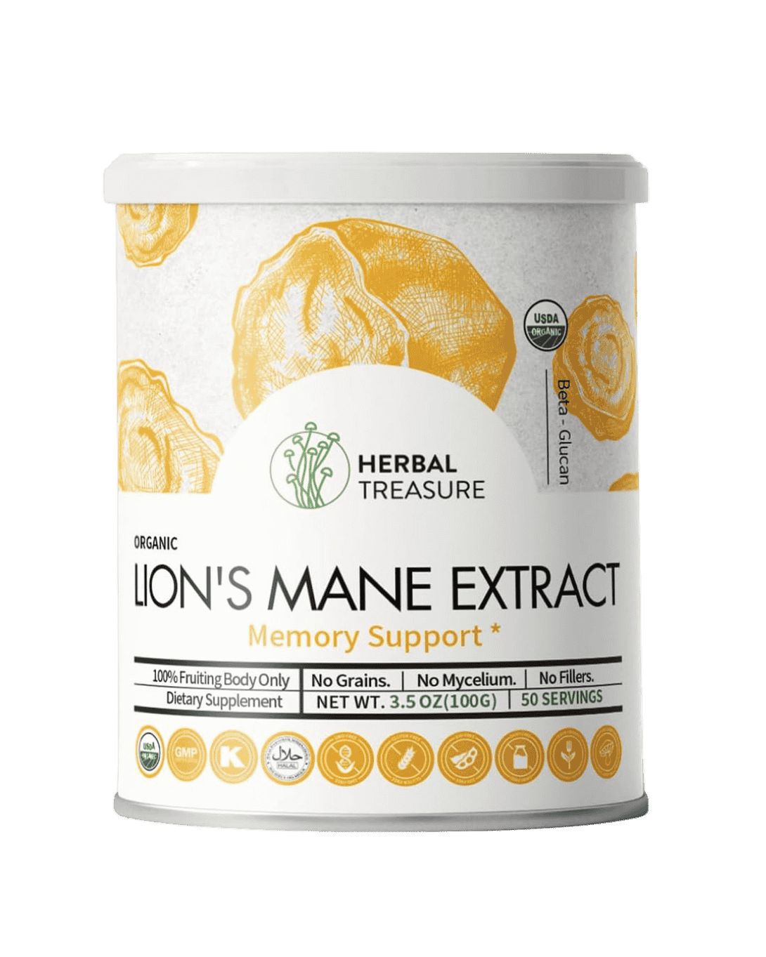 Lion's Mane Mushroom Extract, Herbal Treasure, Ayurveda Store NZ