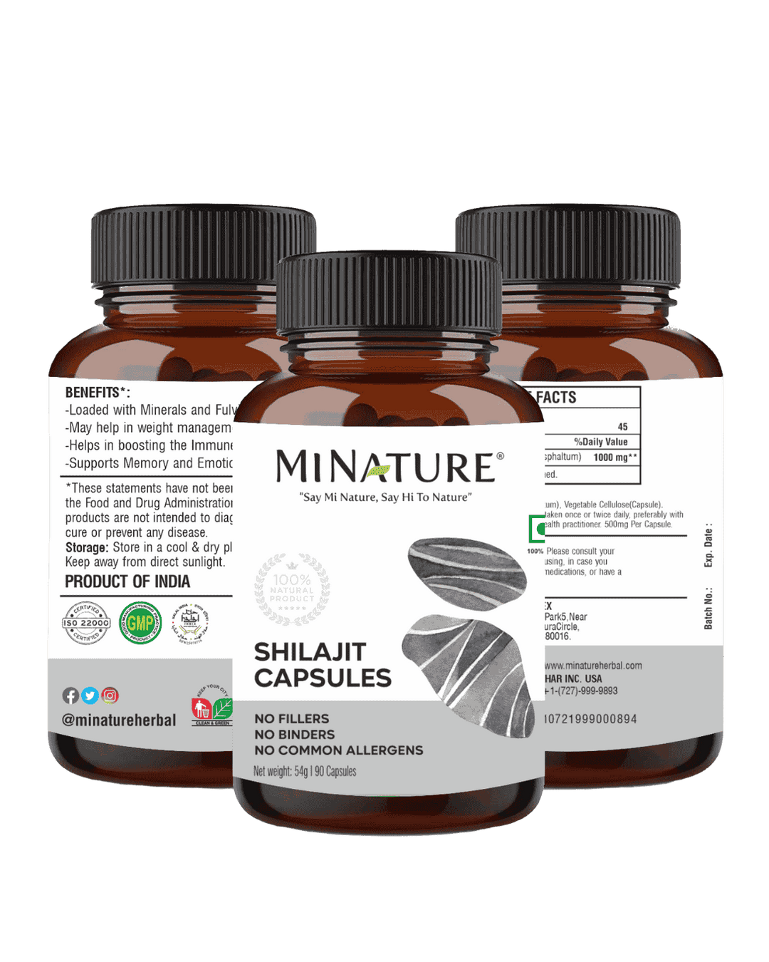 Pure Shilajit Extract Capsules, Minature, Ayurvedastorenz