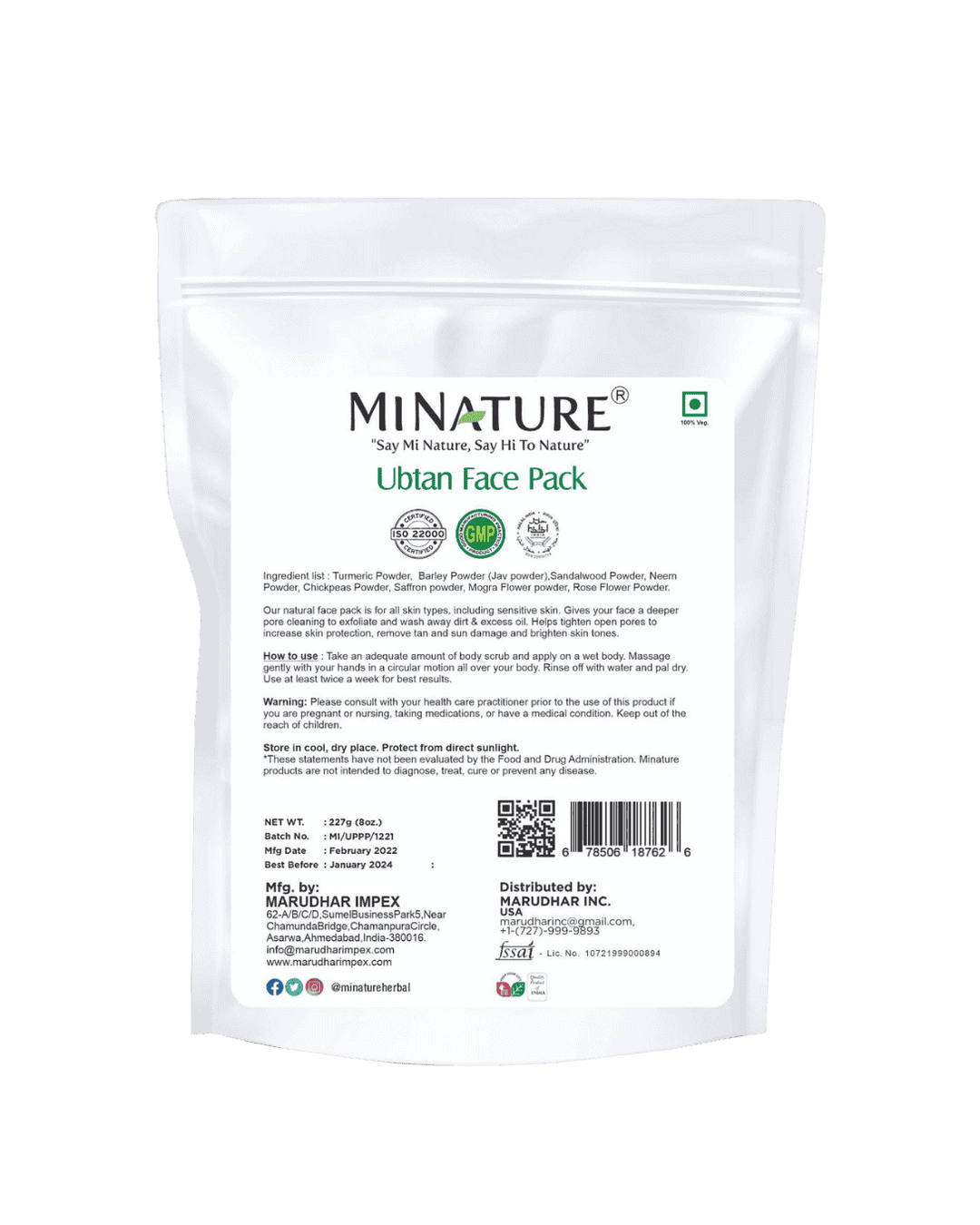 Ubtan Face Pack, Minature, Ayurveda Store NZ