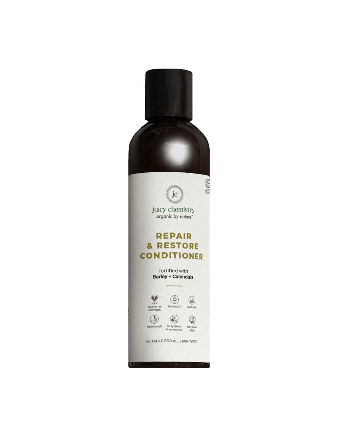 juicy chemistry, repair and restore conditioner, barley, calendula, ayurveda store