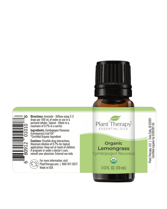 Organic Lemongrass Essential Oil - USDA Certified