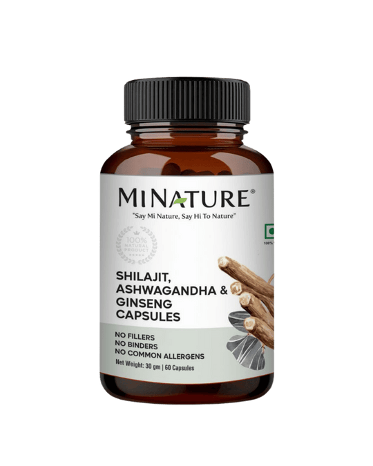 Minature, Shilajit, Ashwagandha, Ginseng, Capsules, Ayurveda Store NZ