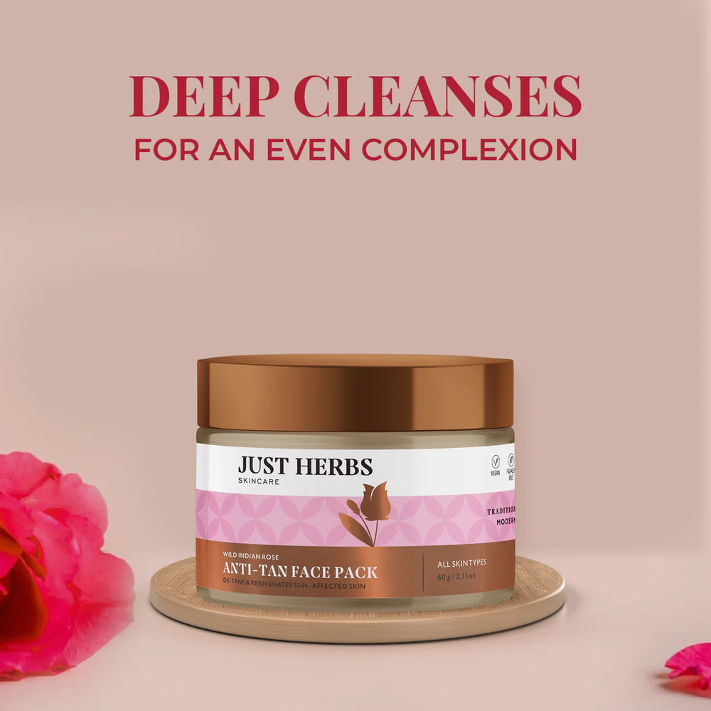 Anti-Tan Face Pack, Wild Indian Rose, Just Herbs, Ayurveda Store NZ