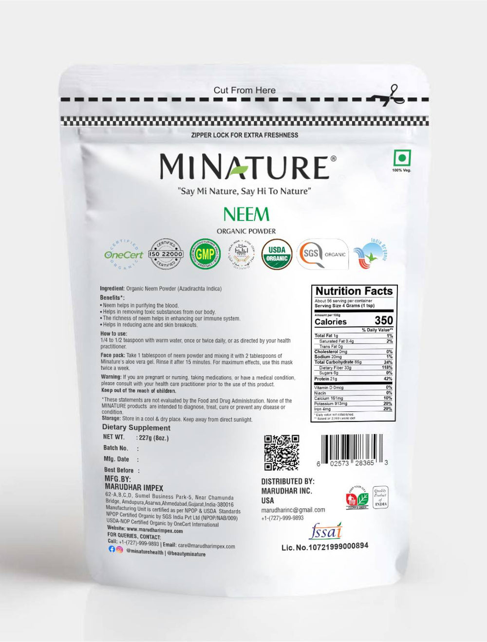 Neem Powder, Minature, Ayurveda Store NZ