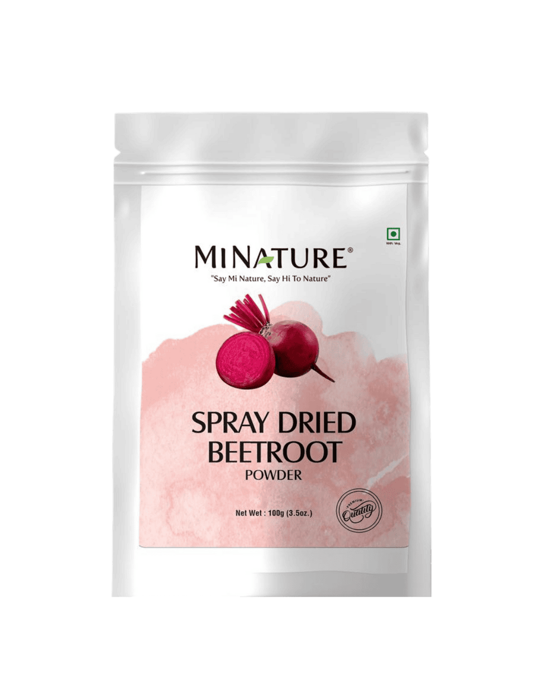 Package of Mi Nature spray dried beetroot powder