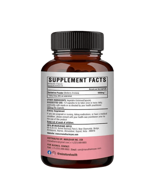 berberine extract capsules, minature, ayurvedastorenz