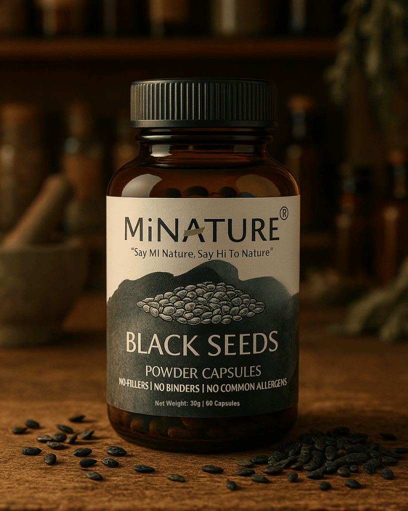 black seeds capsules, minature, ayurveda store nz