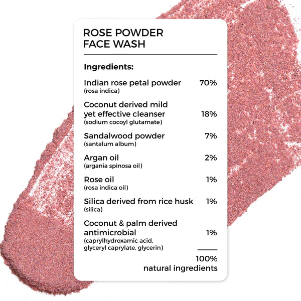 Rose Powder Face Wash, Brillare, Ayurveda Store NZ