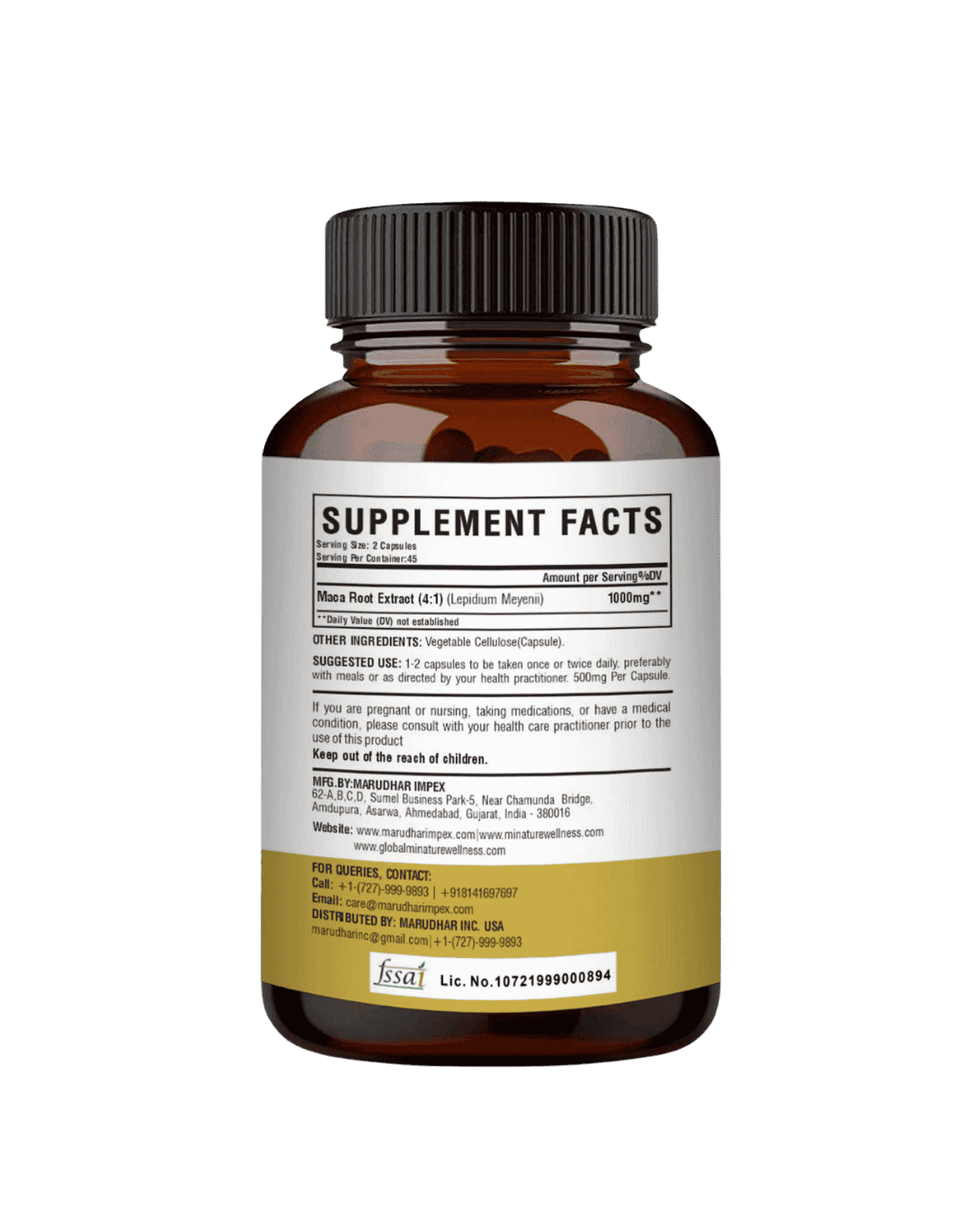 Maca Root Capsules , Minature, Ayurvedastorenz