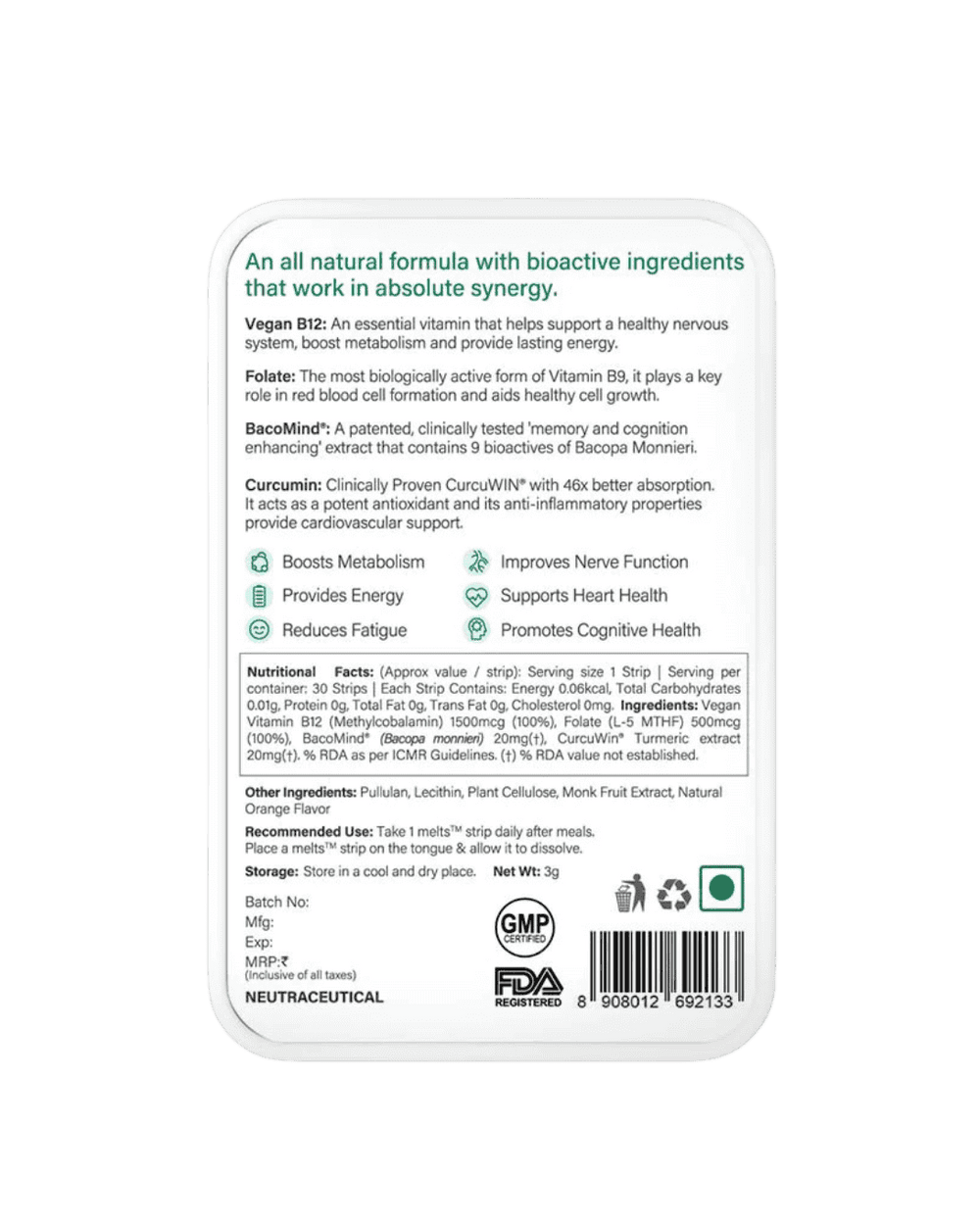 Melts® Vegan Vitamin B12