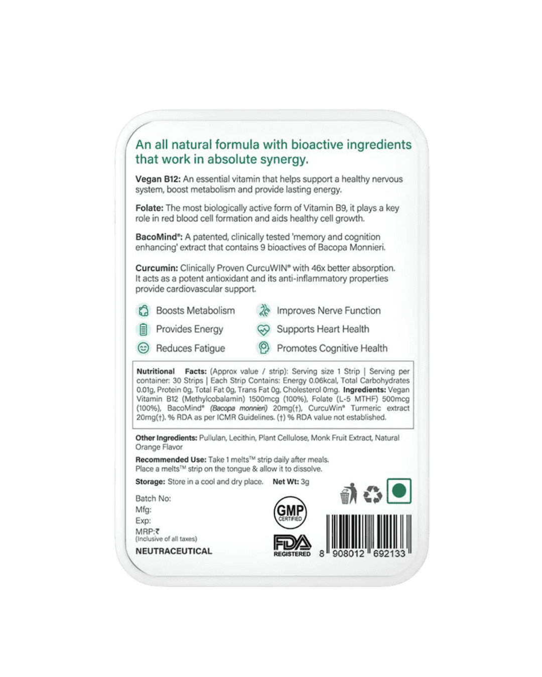 Melts® Vegan Vitamin B12