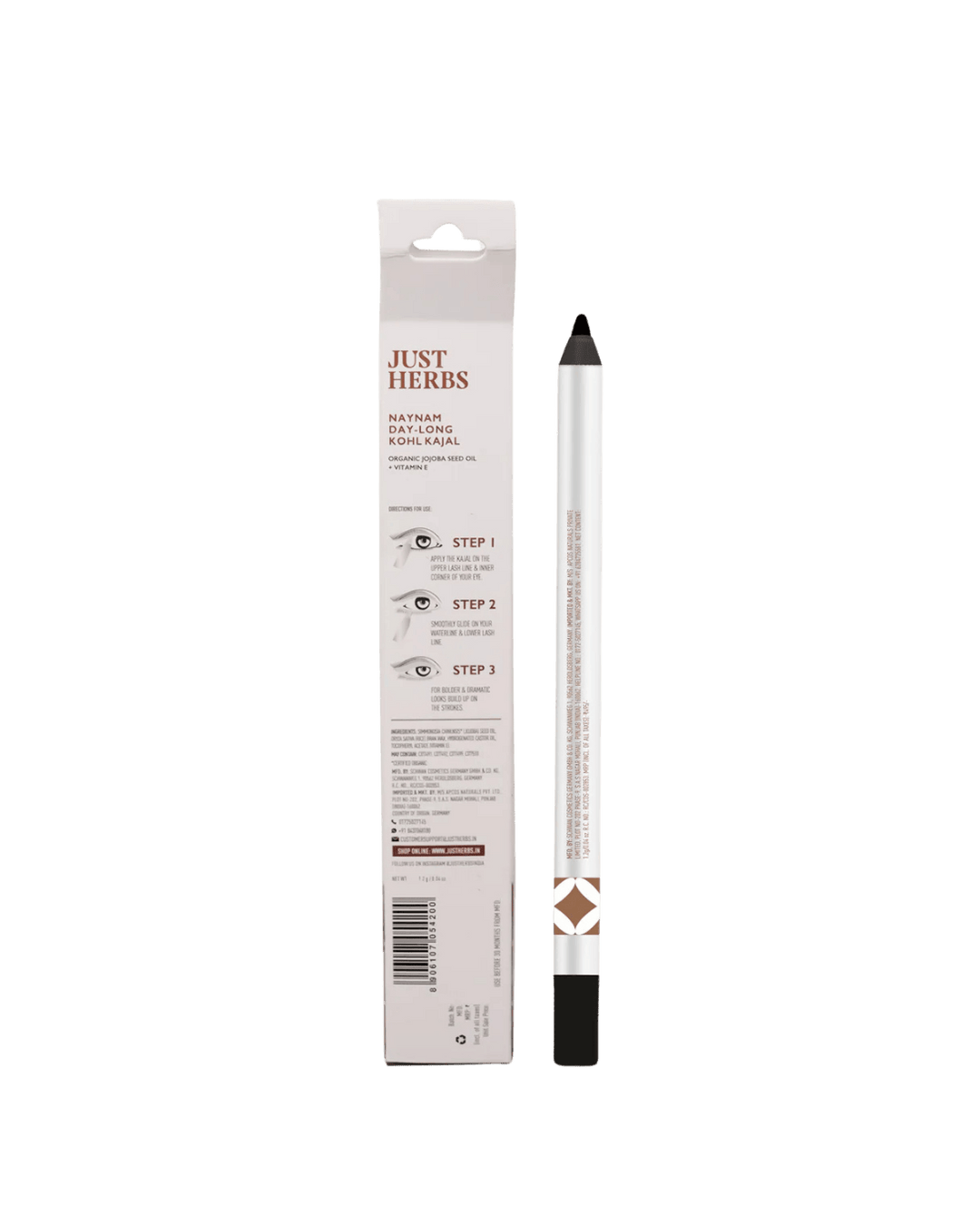 Naynam Day Long Sharpenable Kajal, Just Herbs, Ayurveda Store NZ