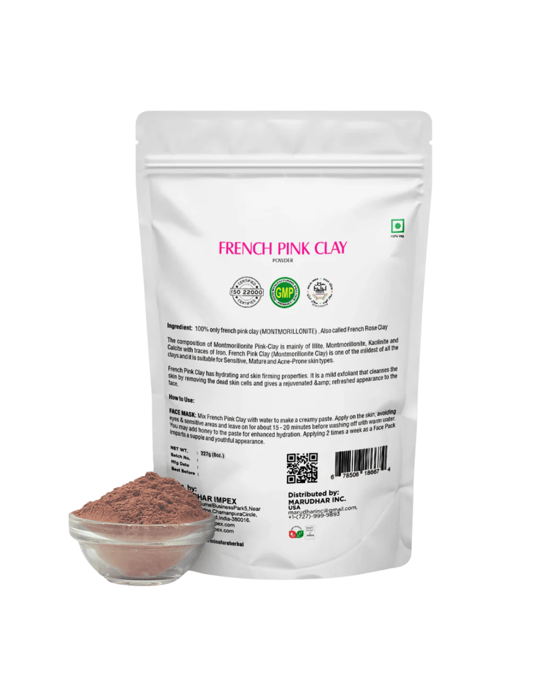 French Pink Clay, Minature, Ayurveda Store NZ