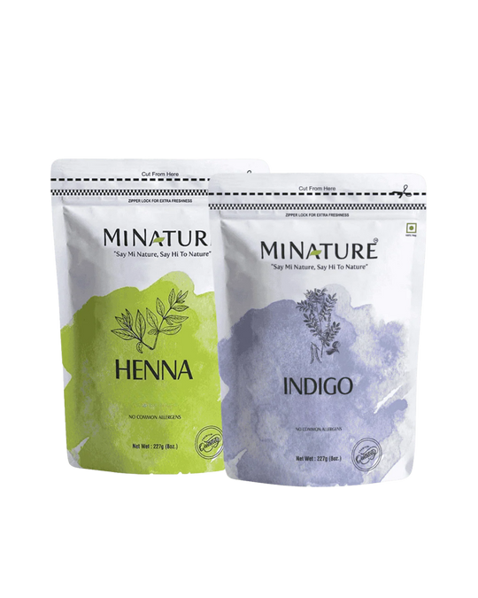 Henna Powder (227g) + Indigo Powder (227g) COMBO PACK - USDA Certified