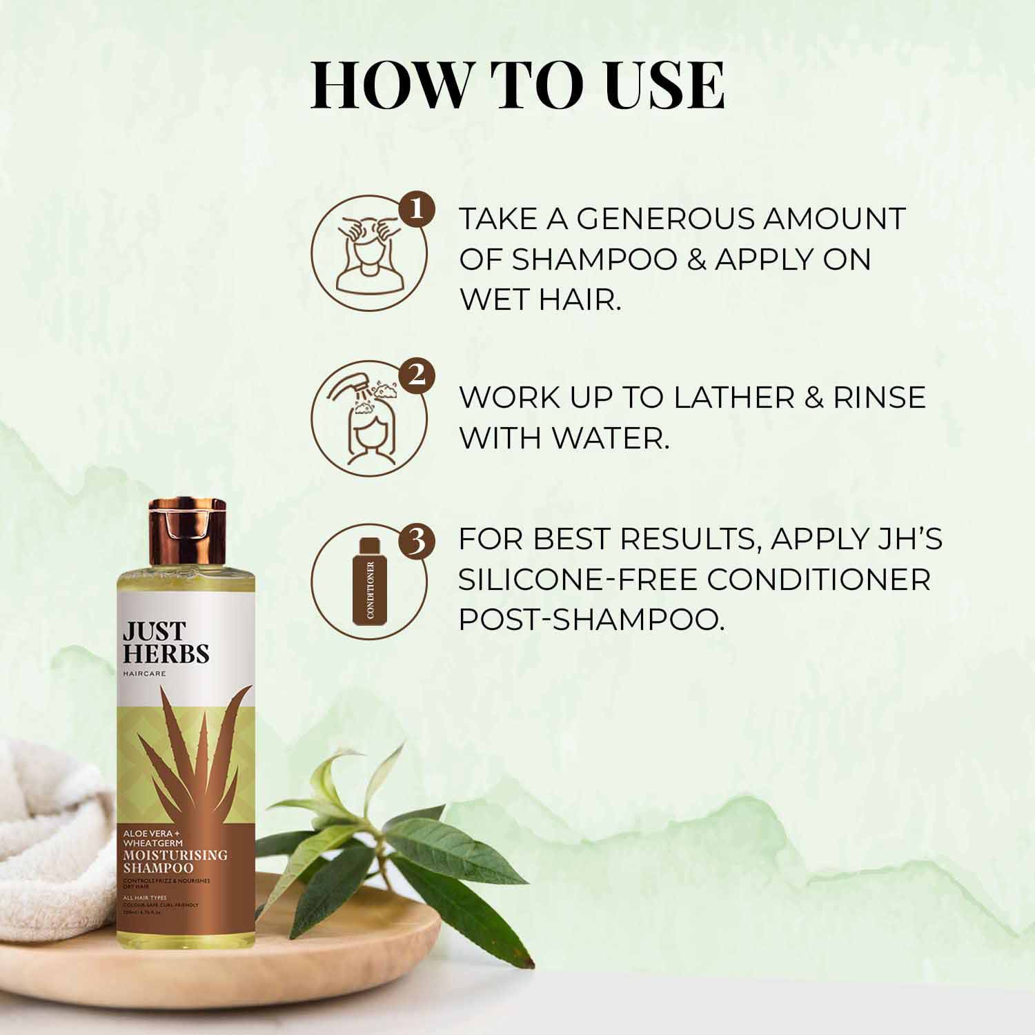 Moisturising Shampoo with Aloe Vera and Wheatgerm 200ml
