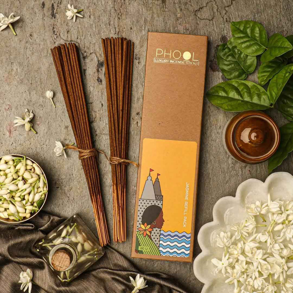 Jasmine Refill Pack - Natural Incense Sticks by Phool