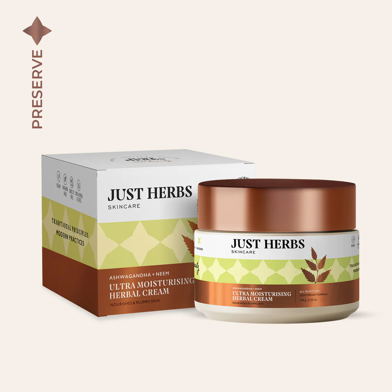 Ultra Moisturising Herbal Cream, Ashwagandha, Neem, Ayurveda Store NZ, Just Herbs