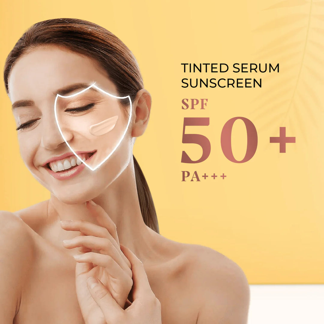 Tinted Serum Sunscreen, SPF 50+ PA+++, Just Herbs, Ayurveda Store NZ