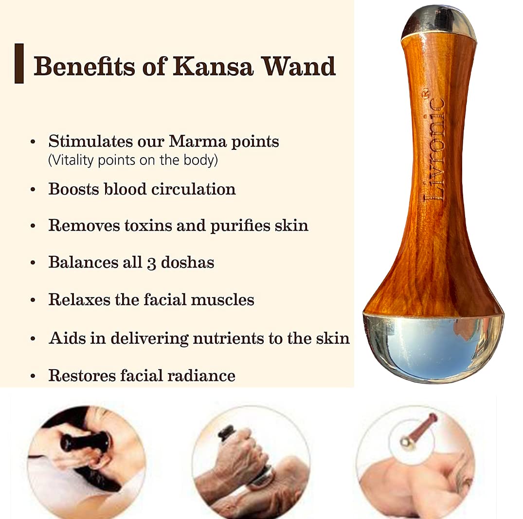 Kansa Wand, Two-sided Kansa Wand, Livronic, Ayurveda Store NZ