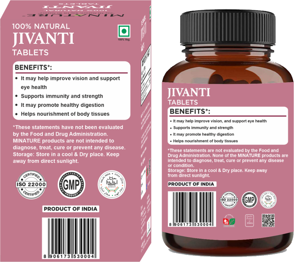 Minature, Jivanti Tablets, Jeewanti, Ayurveda Store NZ