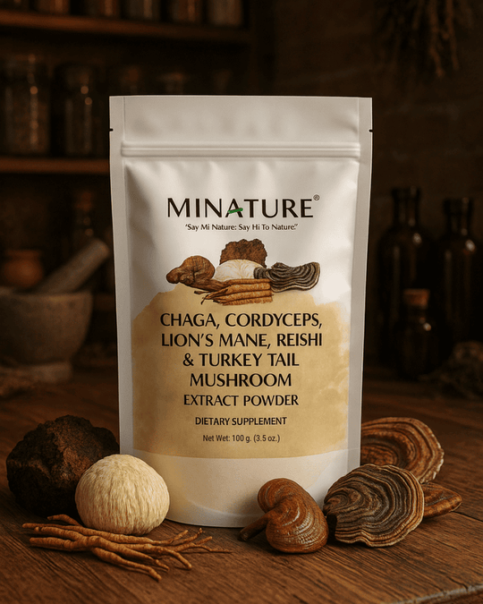 100% Natural 5 Mushroom Blend Extract Powder 100g