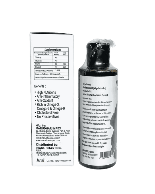 100% Natural Black Seed Oil (Nigella Sativa)