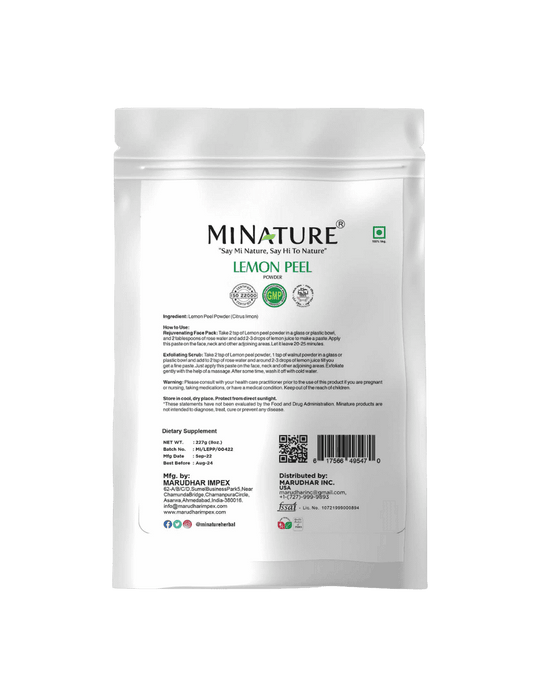100% Natural Lemon Peel Powder 227g
