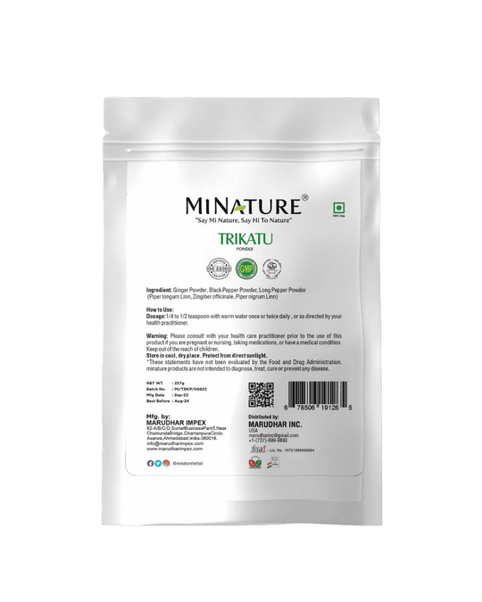 100% Natural Trikatu Powder 227g