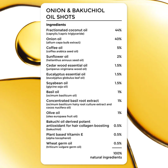 Onion & Bakuchiol Oil Shots, Hair Fall Reduction, Brillare, Ayurveda Store NZ