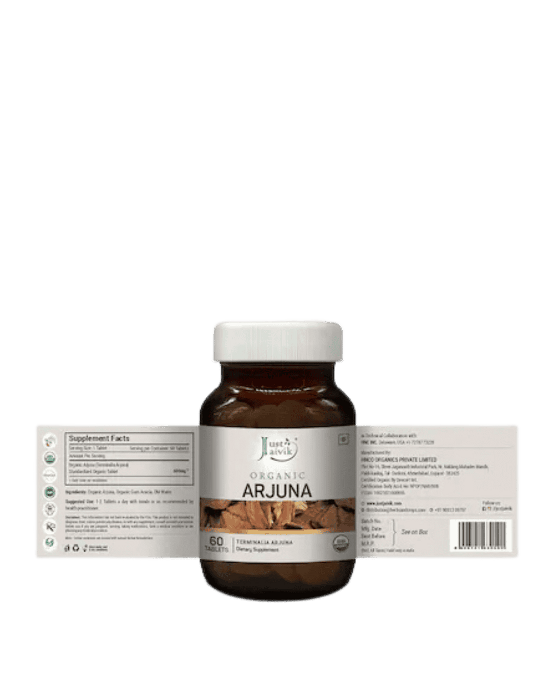 Arjuna Tablets, Just Jaivik, Ayurveda Store NZ