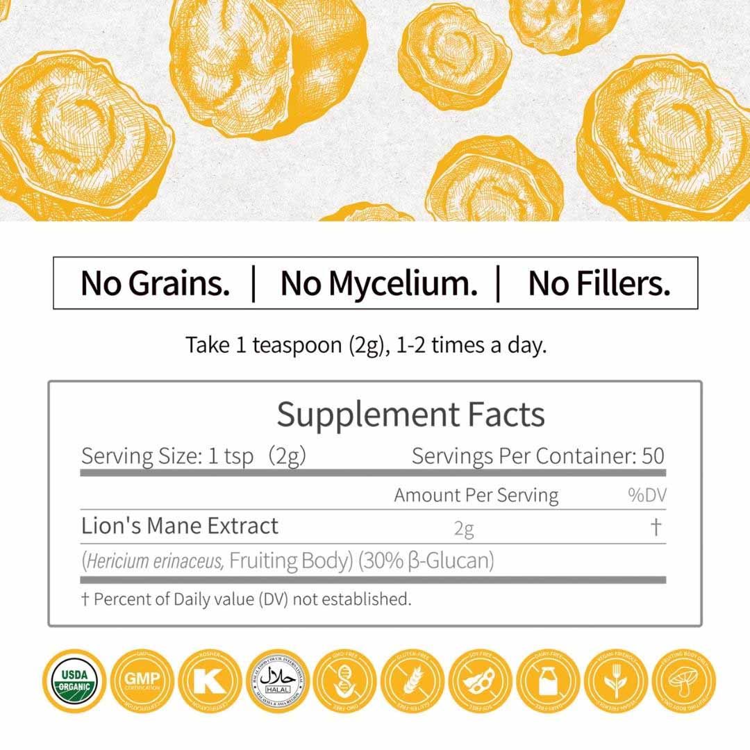 Lion's Mane Mushroom Extract, Herbal Treasure, Ayurveda Store NZ