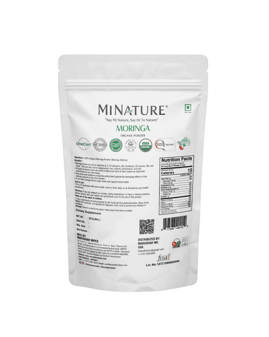 Organic Moringa Powder 226g - USDA Certified