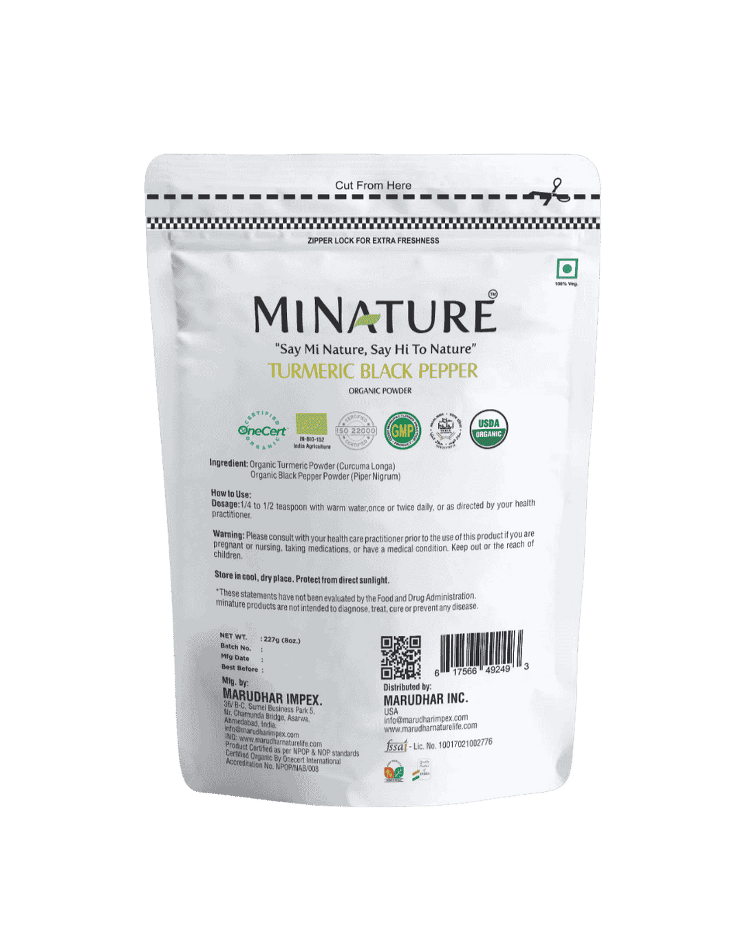 Turmeric Black Pepper Powder, Minature, Ayurveda Store NZ