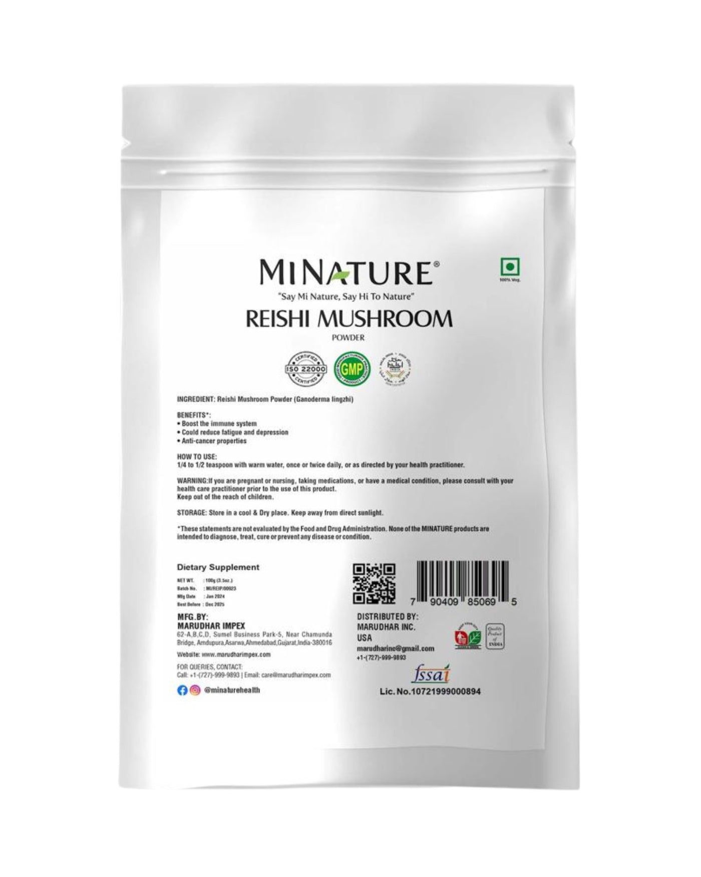 Natural Reishi Mushroom Powder