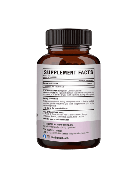 Resveratrol Extract Capsules, Minature, Ayurvedastorenz