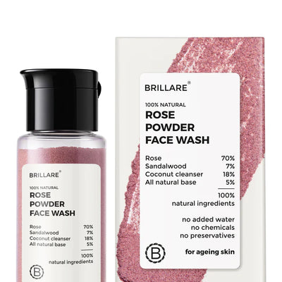 Rose Powder Face Wash, Brillare, Ayurveda Store NZ