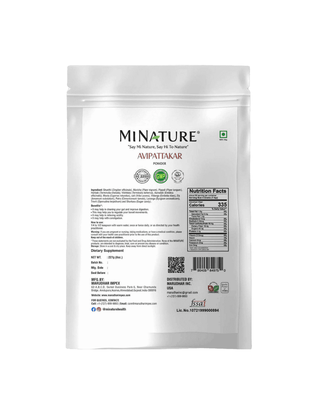 100% Natural Avipattikar Powder 227g