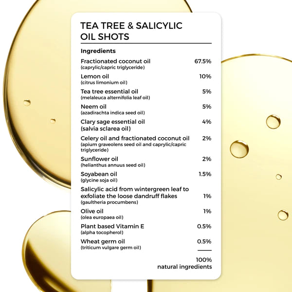 Tea Tree & Salicylic Oil Shots, Dandruff Control, Brillare, Ayurveda Store NZ