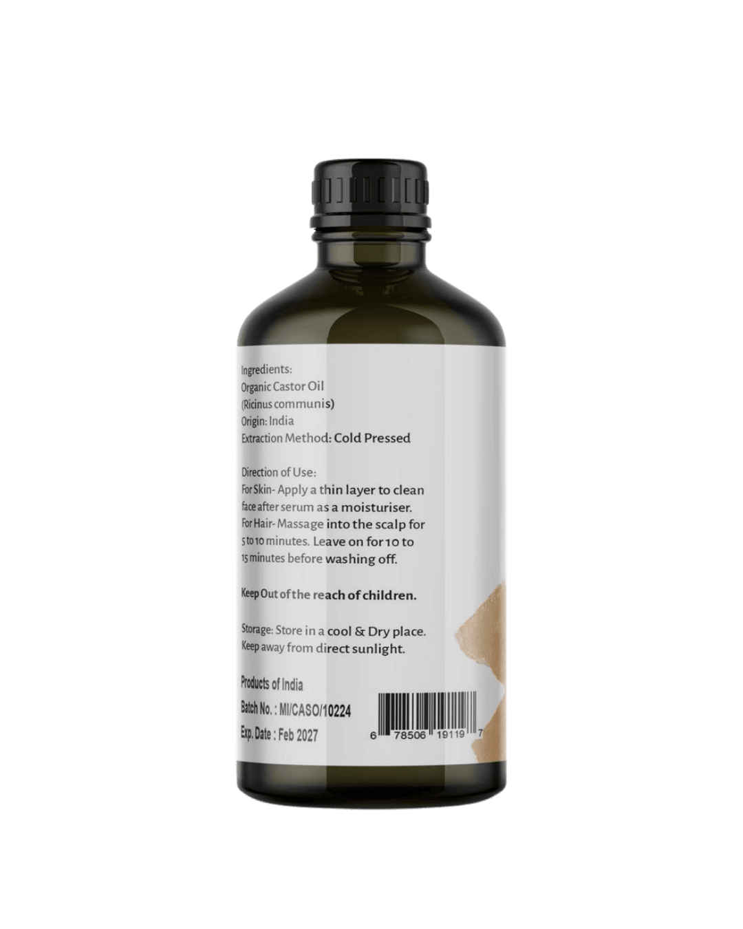 Organic Cold Pressed Castor Oil