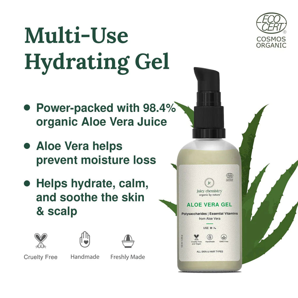 Organic Aloe Vera Gel, Juicy Chemistry, Ayurveda Store NZ