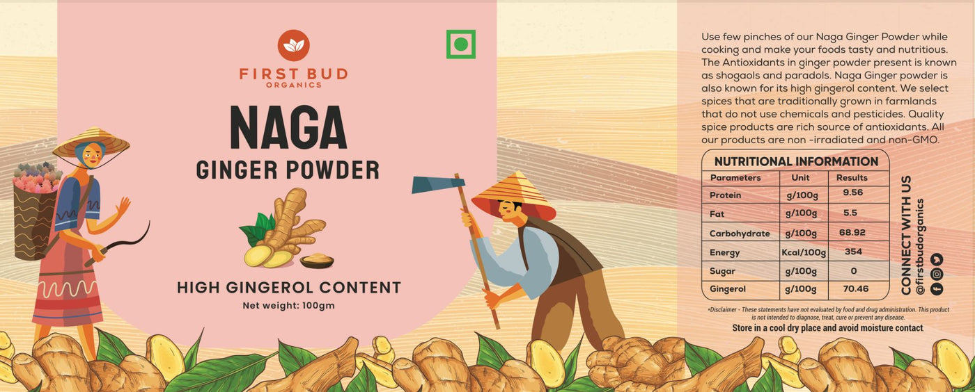 Organic Naga Ginger Powder - 100gm