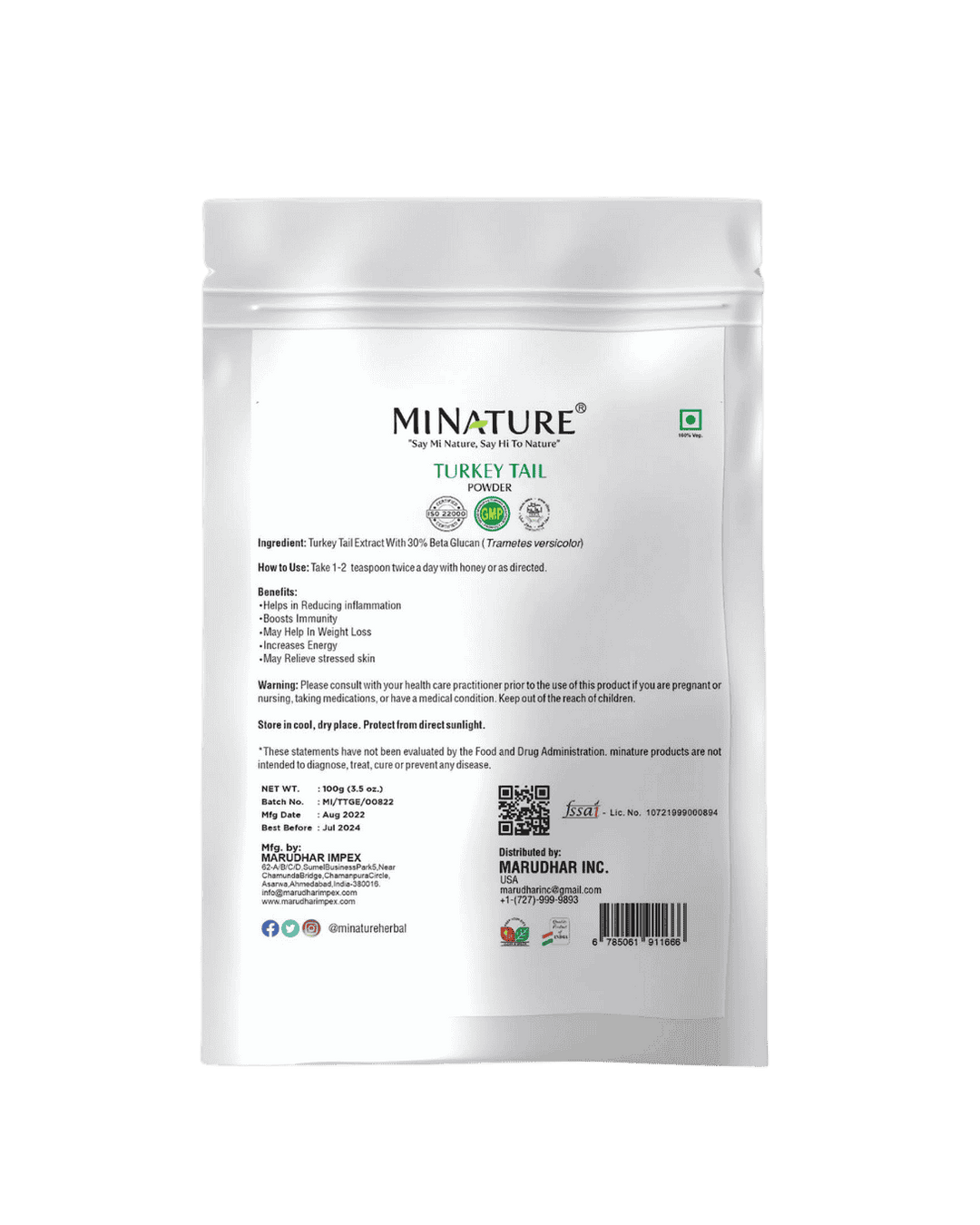 Minature, Turkey Tail Extract,  Ayurveda Store NZ 
